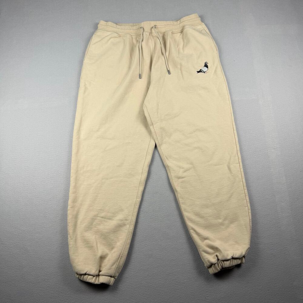 Staple Pigeon Logo Fleece Jogger Sweatpants 3XL Cream